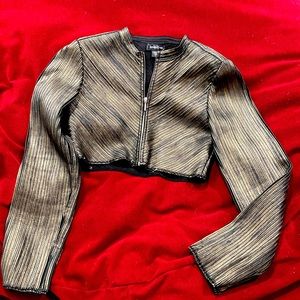 Bronze Green Leather BEBE Jacket